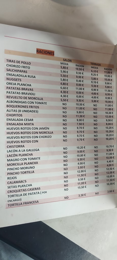 Cafeteria Atlanta — Carta