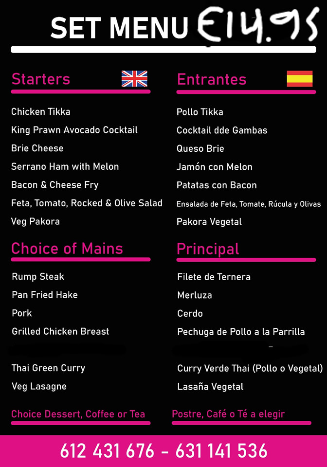 La Diva International Restaurant — Carta