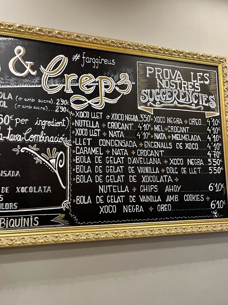 Cafeteria Farggi — Carta