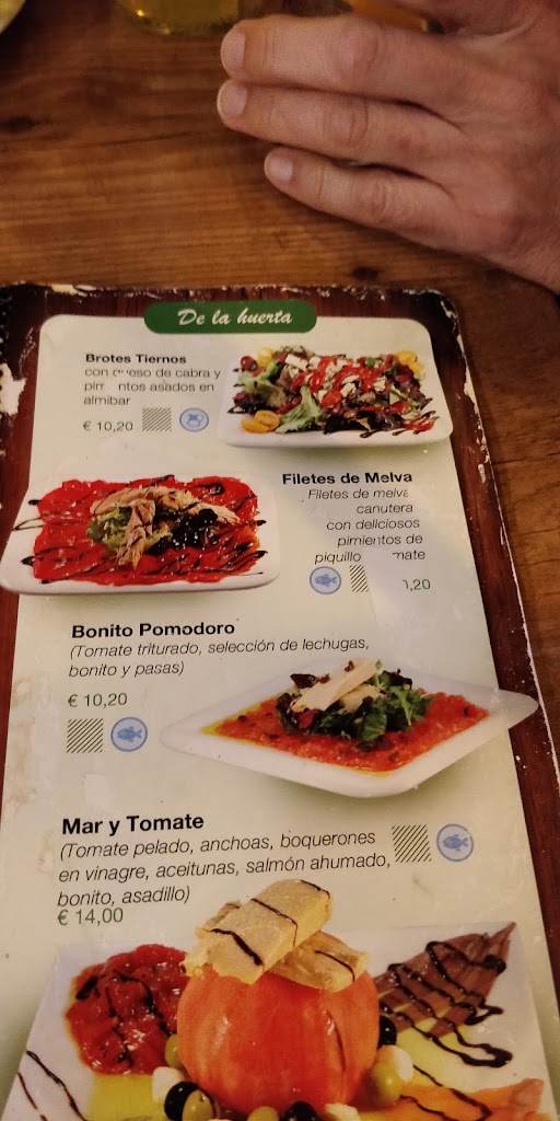 Antigua taberna La Marcela — Carta