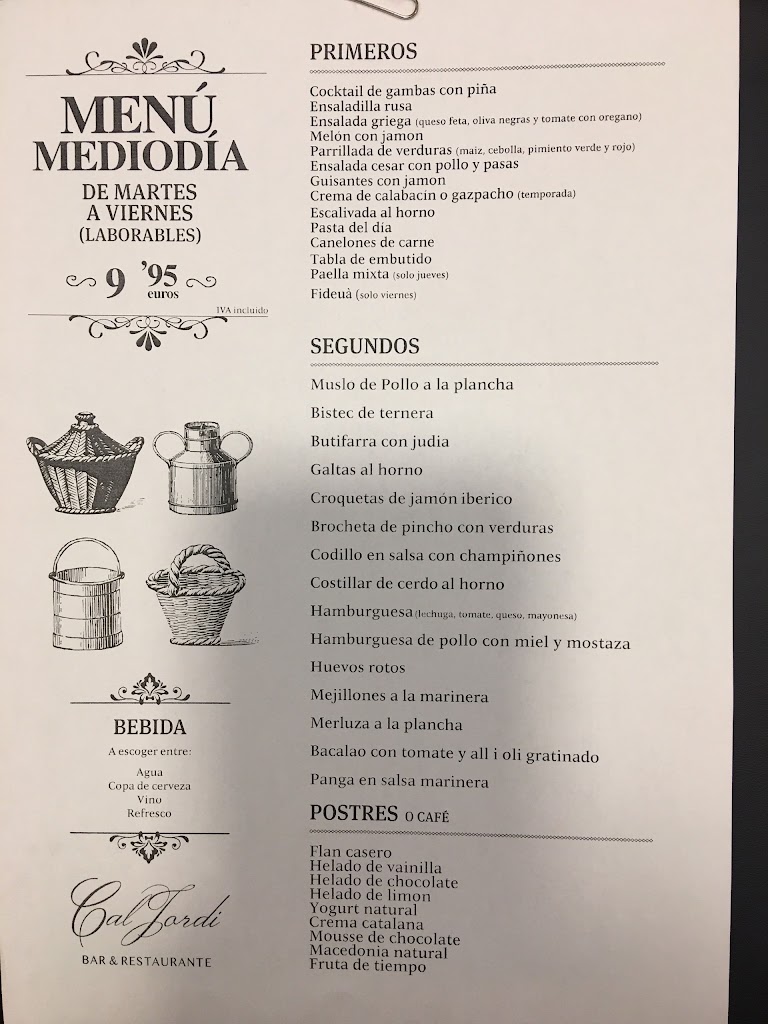 Cal Jordi — Carta
