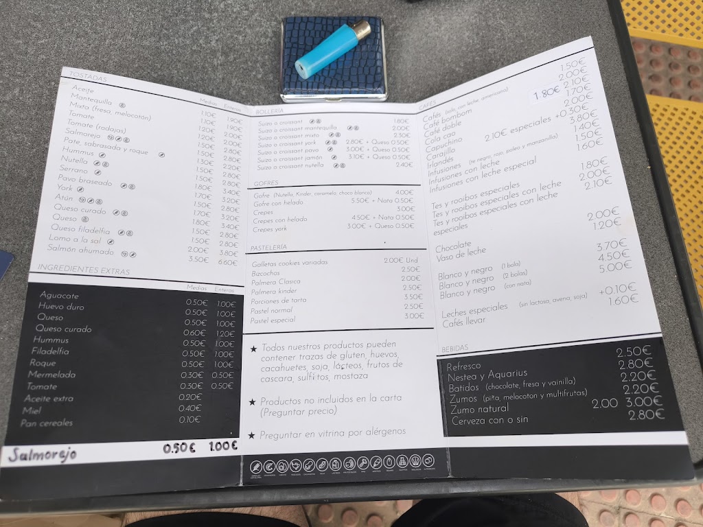 Cafeteria Alalba — Carta