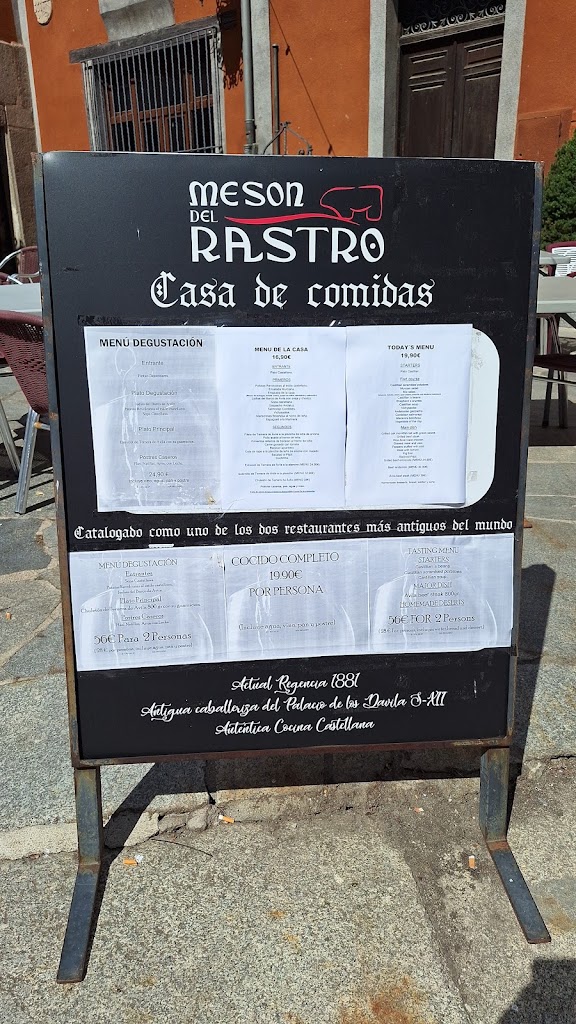 Meson del Rastro — Carta