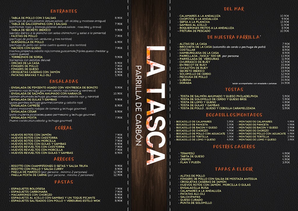La Tasca - parrilla de carbon — Carta