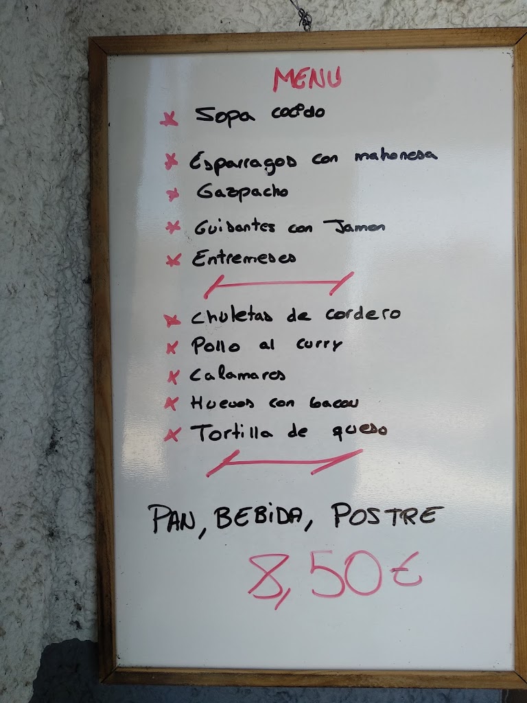 Molina Bar Restaurante — Carta