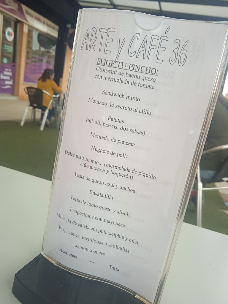 Bar Arte y cafe — Carta