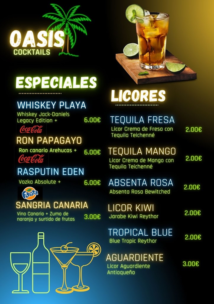 Oasis Tres Cantos — Carta