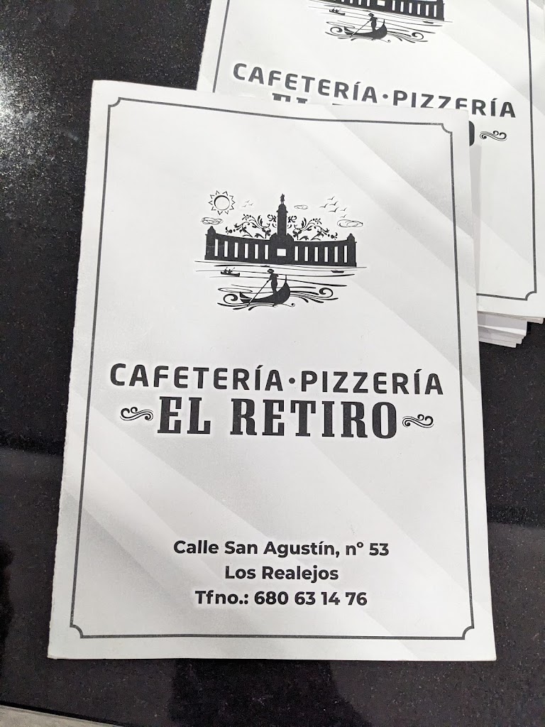 Pizzeria/Cafeteria El Retiro — Carta
