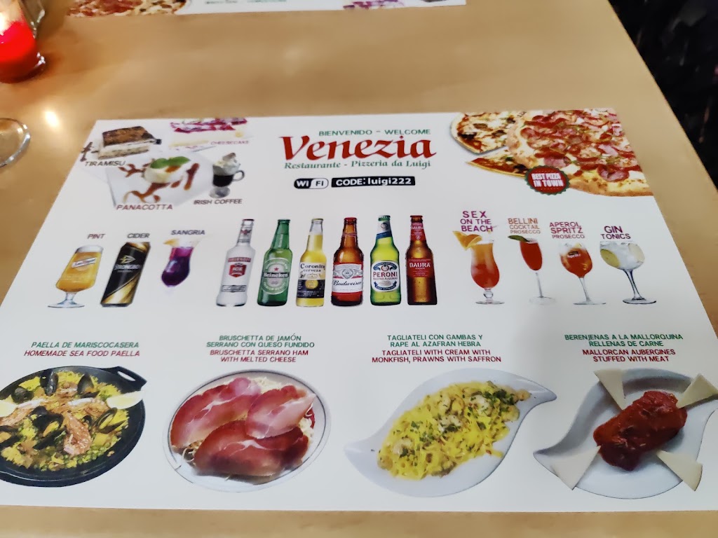 Restaurante Pizzeria Venezia Da Luigi — Carta