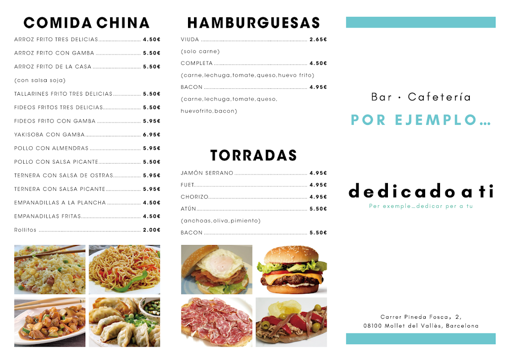 Bar cafeteria Por ejemplo...dedicado a ti — Del propietario