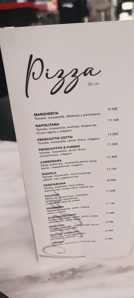 Pa Artesa Degustacio — Carta