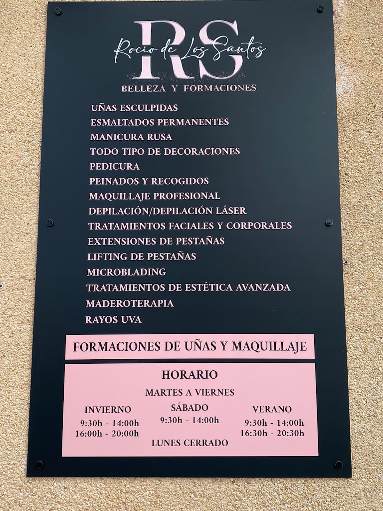 Centro de Belleza y Formaciones Rocio de Los Santos — Carta