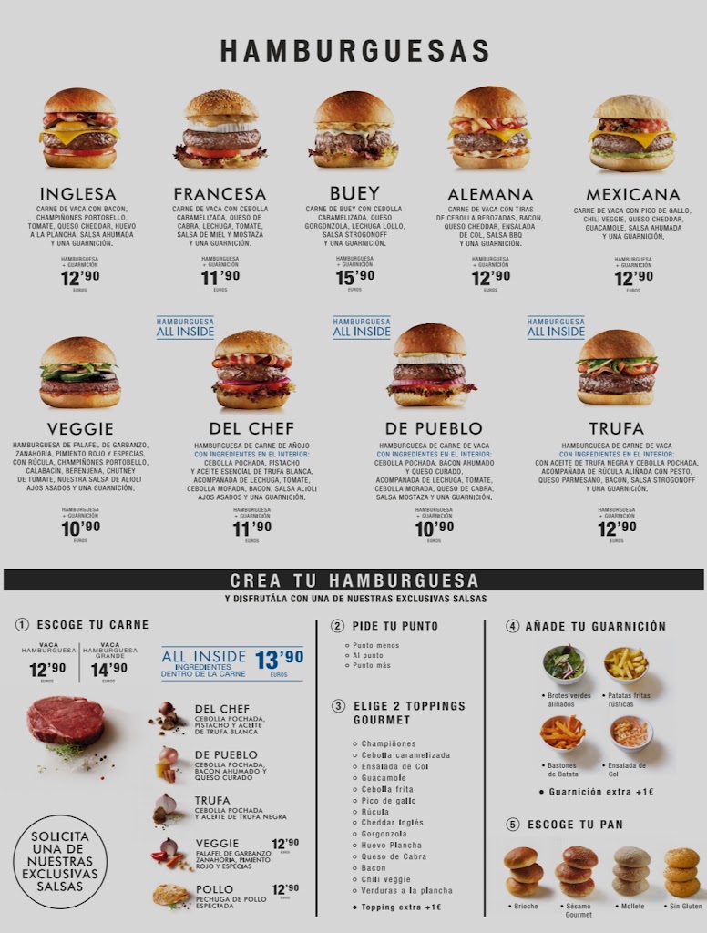 Hamburguesa Nostra — Carta