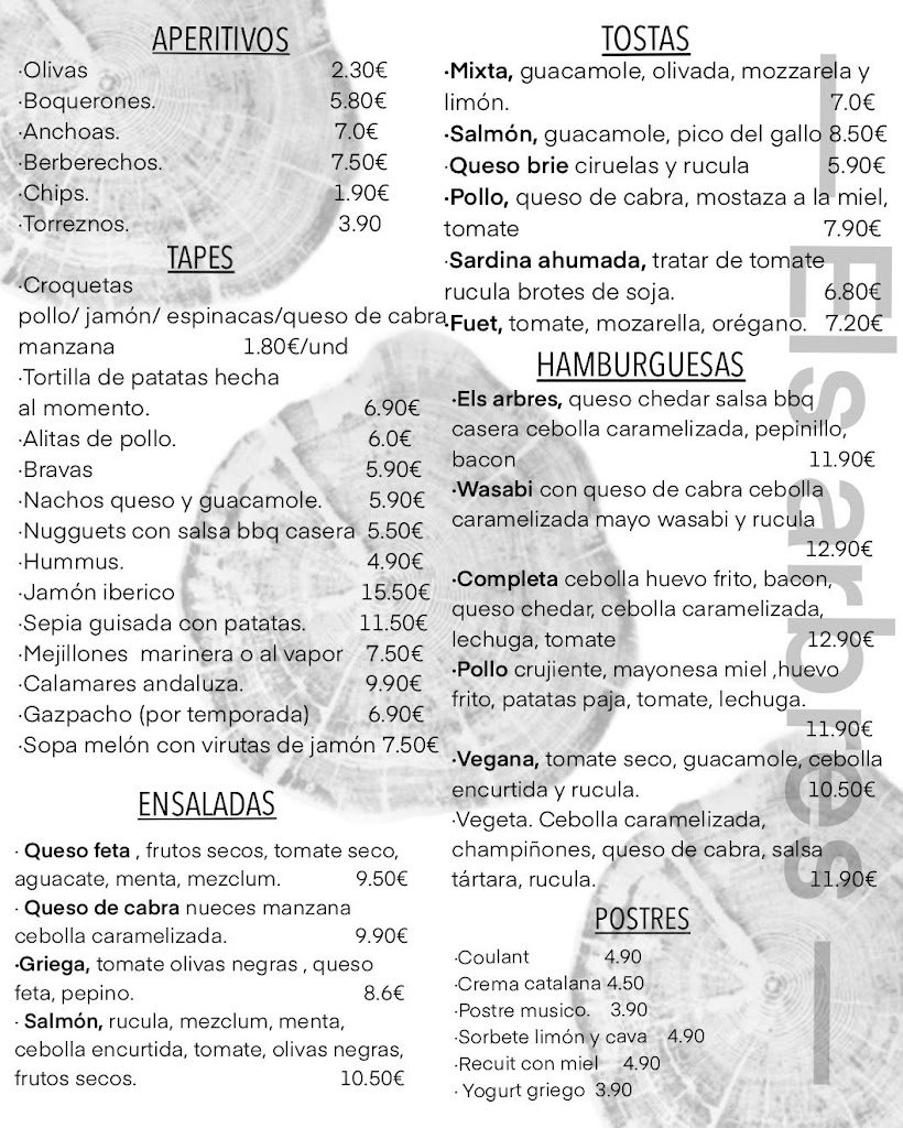 Els arbres — Carta