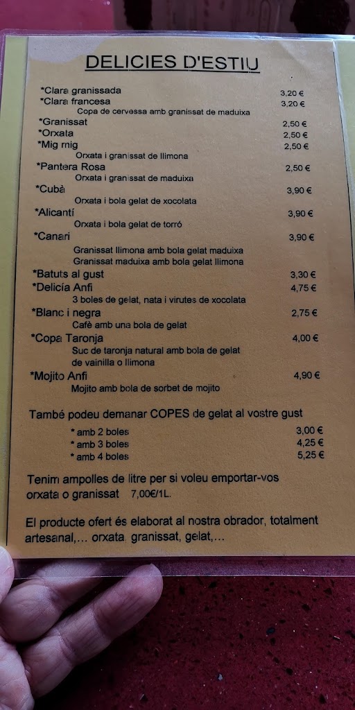 Anfi Vilafranca, Placa Jaume I — Carta
