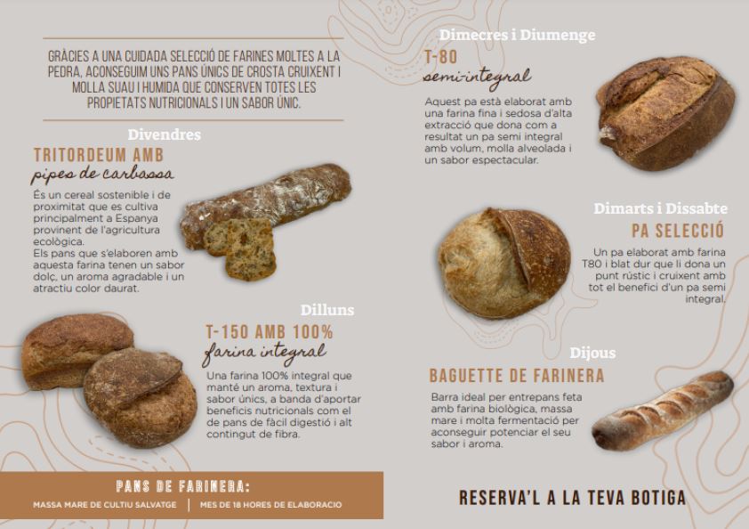 Forn de Pa Can Rosell - Claverol — Carta
