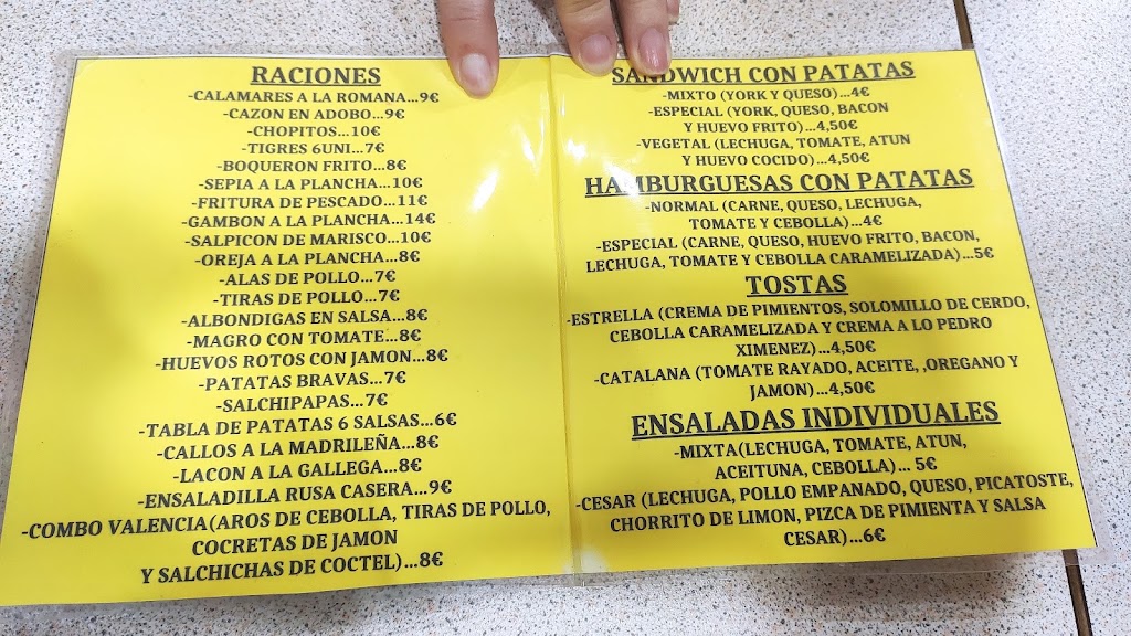 Nuevo Valencia — Carta