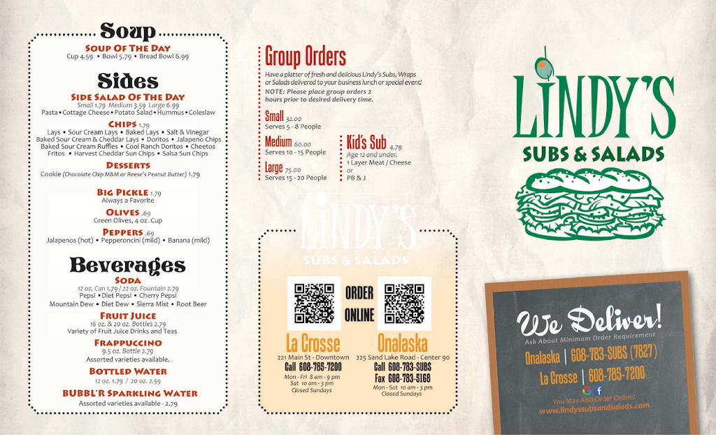 Lindy's Subs & Salads - La Crosse
