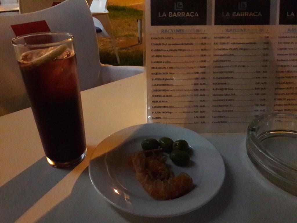 Restaurante-Chiringuito LA BARRACA — Carta
