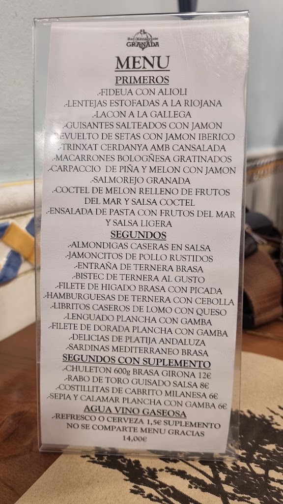 Granada — Carta