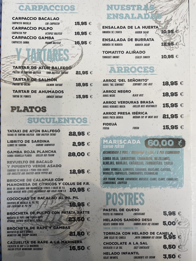 LA SUCULENTA EL VENDRELL — Carta
