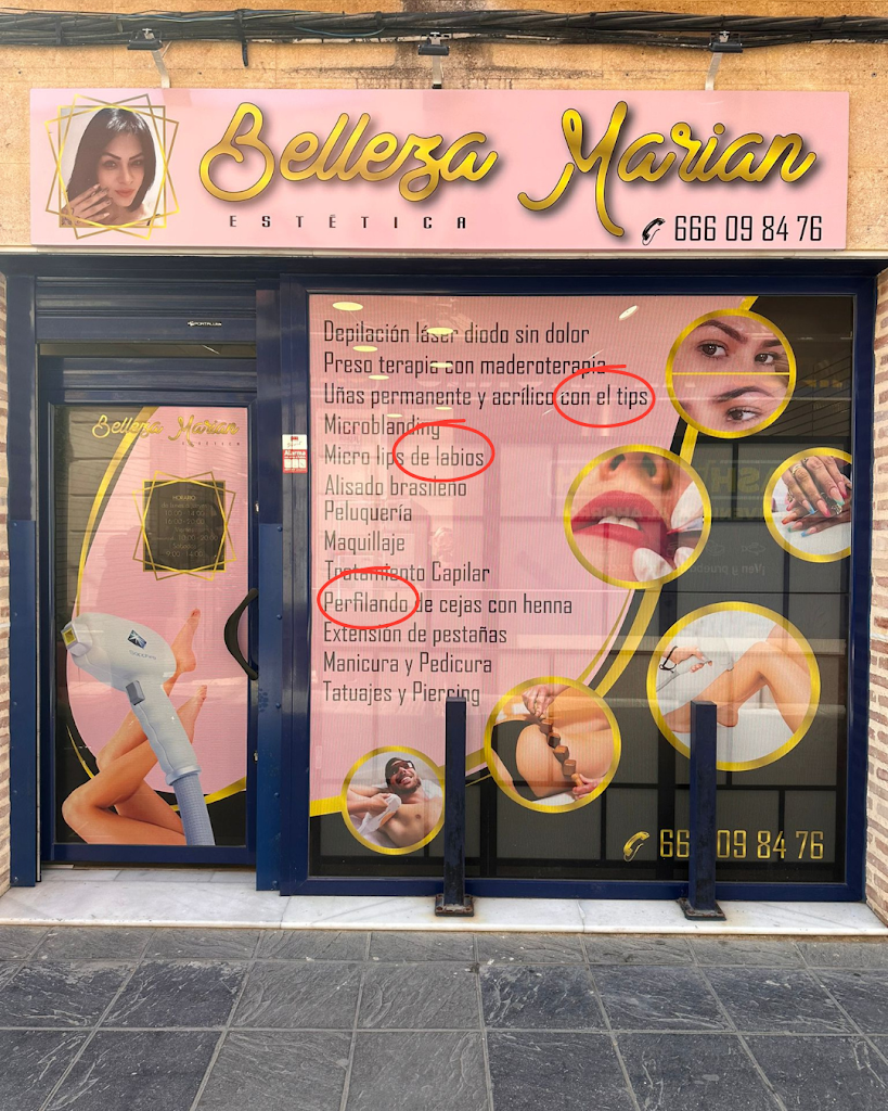 Centro de estetica Belleza Marian — Carta