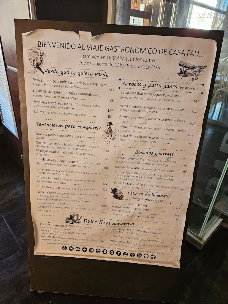 Casa Fau — Carta