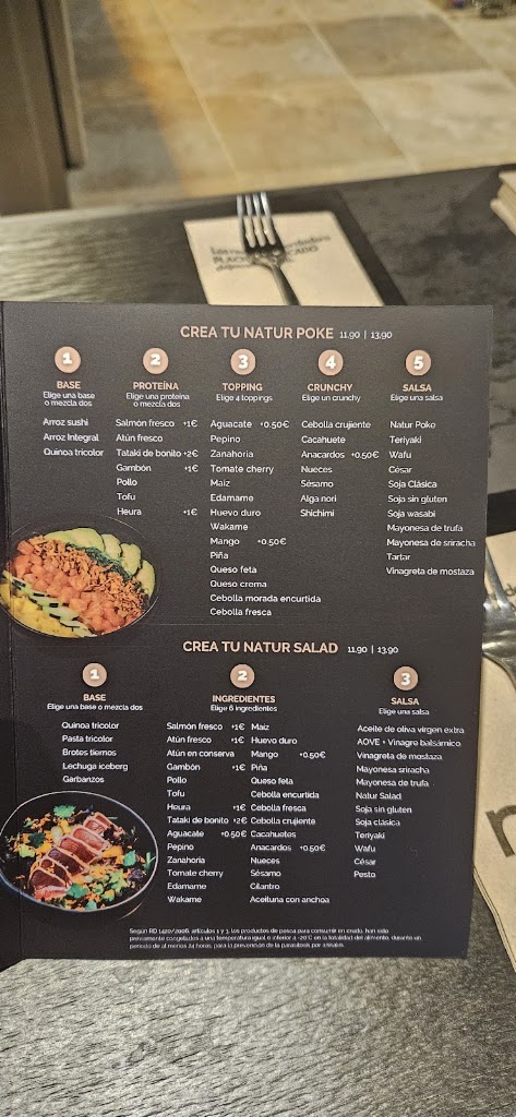 NATUR Bilbao I Healthy food — Carta