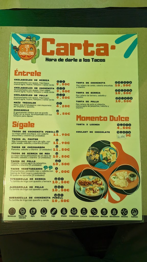 Los 3 Carnalitos Restaurante Mexicano — Carta