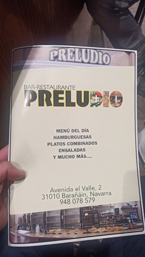 Bar Preludio — Carta