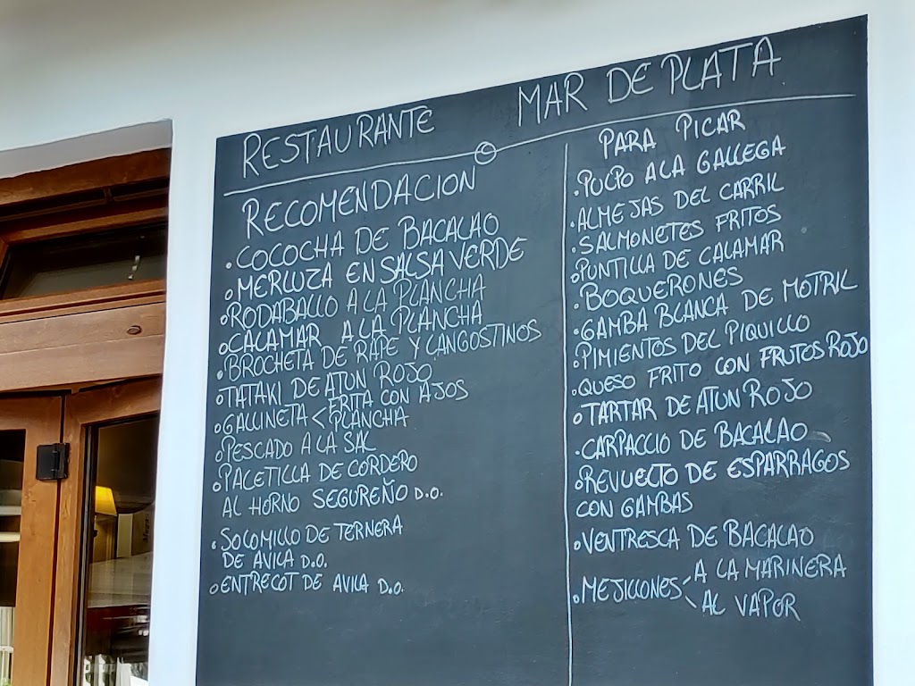 Restaurante Mar De Plata — Carta