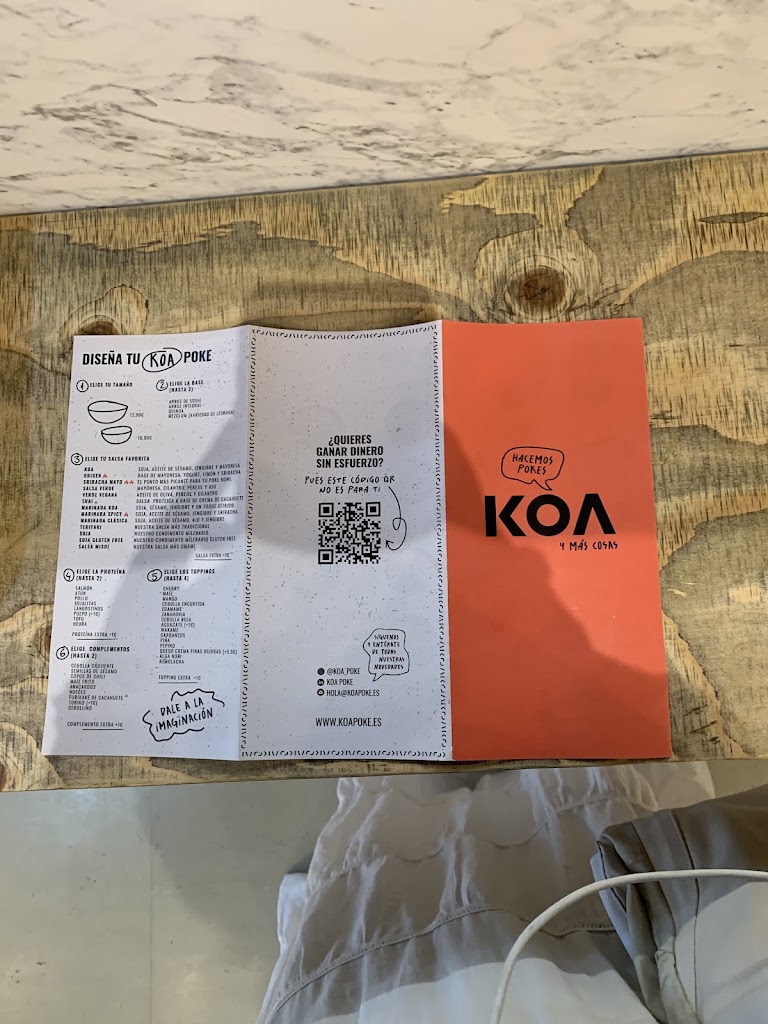 Koa Poke - Santiago — Carta