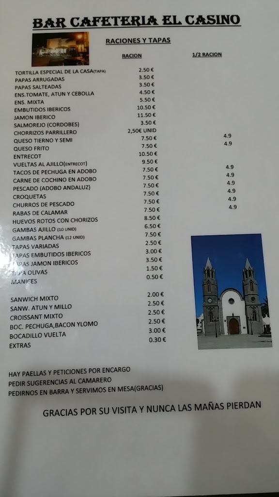 Casino de Telde — Carta