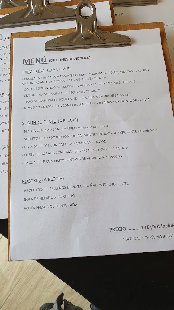 BOMBORA'S Arroceria Gastro-Heladeria — Carta