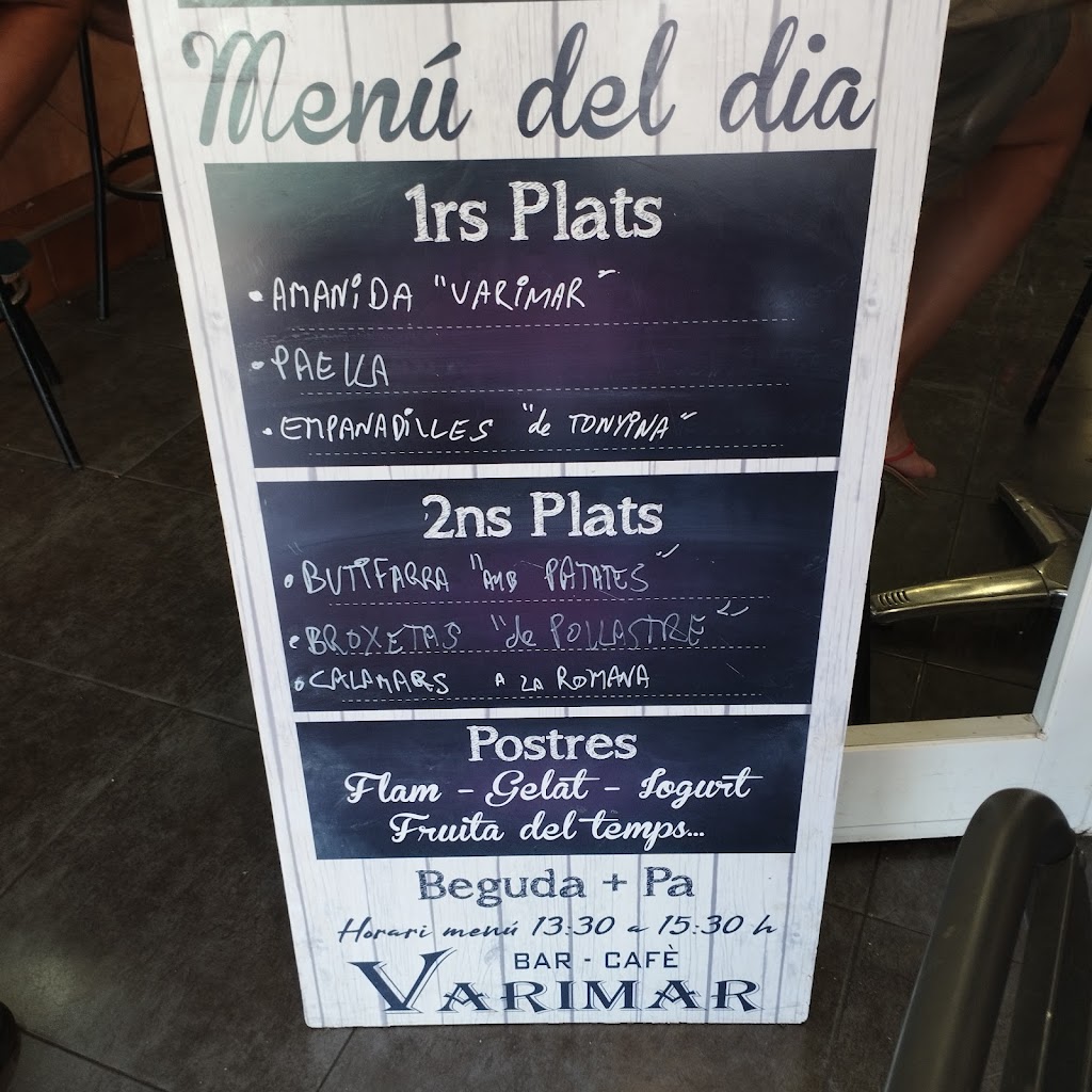 Bar-Cafe Varimar — Carta