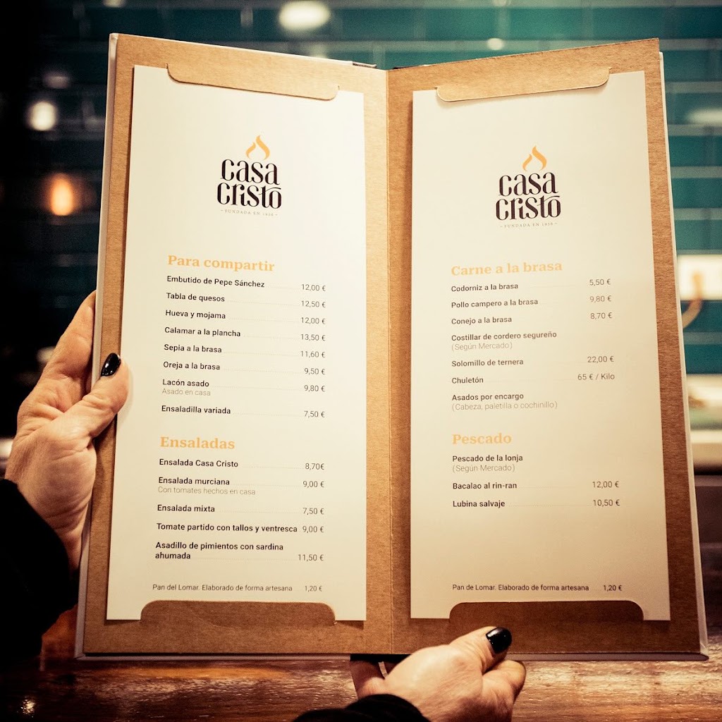 Restaurante Casa Cristo — Carta