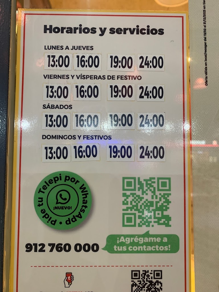Telepizza CC Las Marismas - Comida a Domicilio — Carta