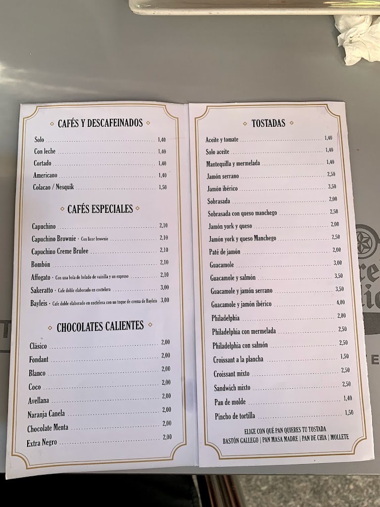 Sabores De Antano — Carta
