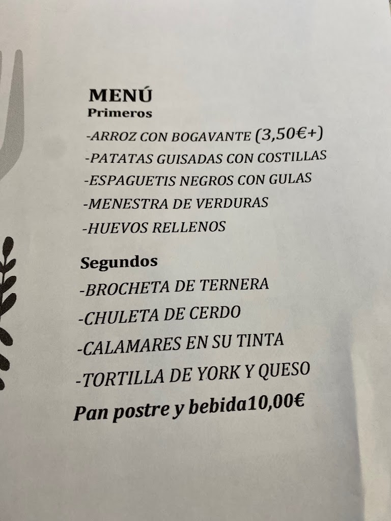 Restaurante la segoviana — Carta