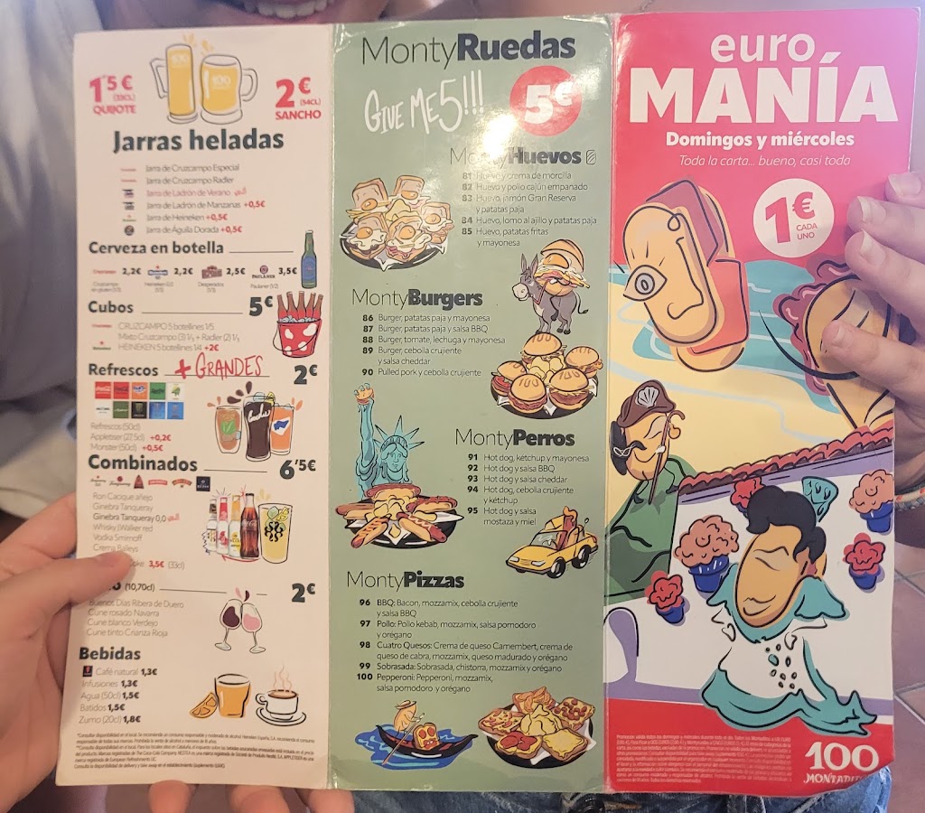 Cervecerias La Surena y 100 Montaditos — Carta
