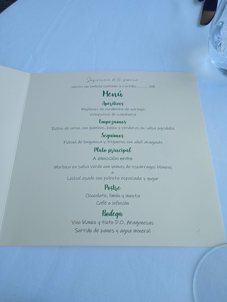 Aura Restaurante — Carta
