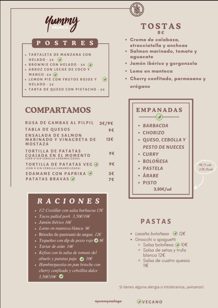 Yummy Brunch — Carta