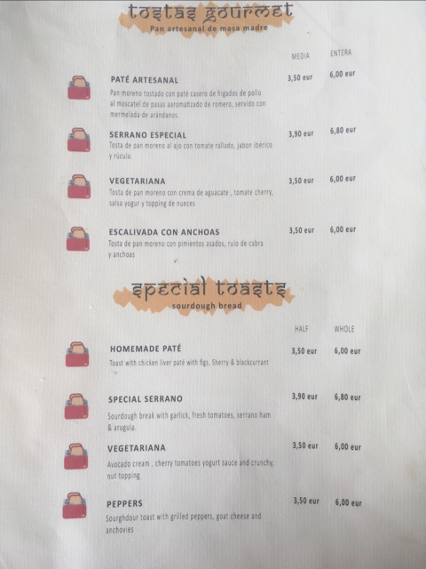 Bar Arriate — Carta