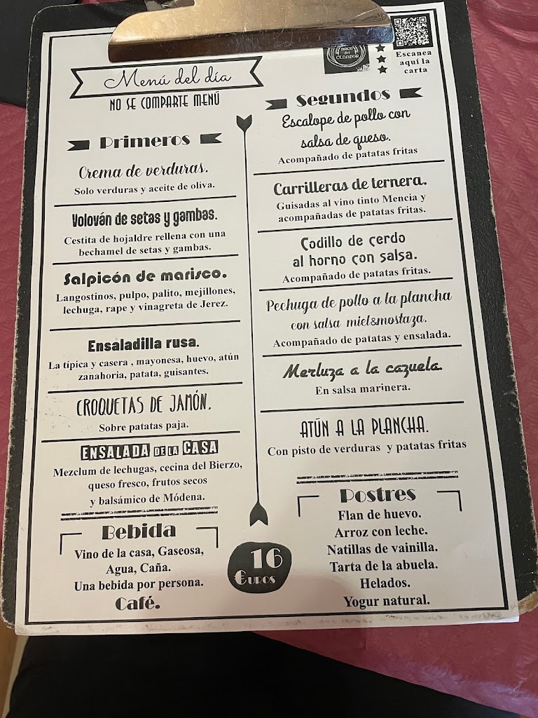 Arco del Cenador — Carta