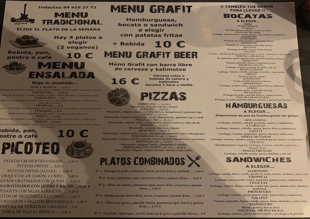 Cafe Grafit — Carta