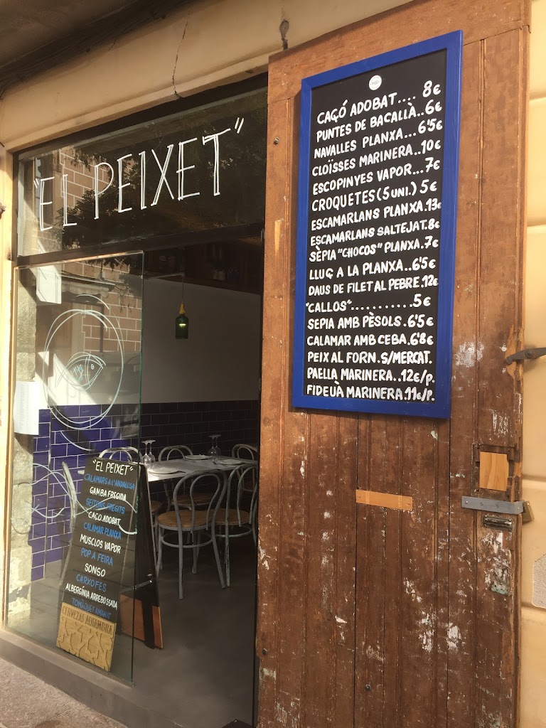 Restaurant El Peixet Placa Gran Mataro — Carta