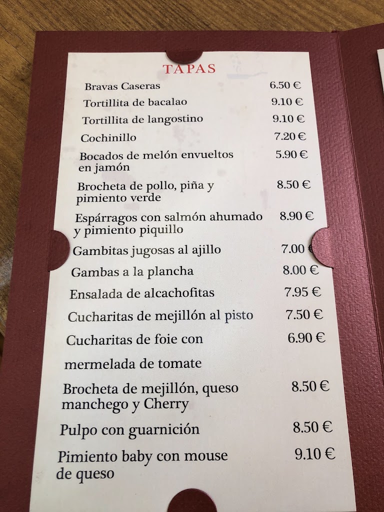 Antic Celler — Carta