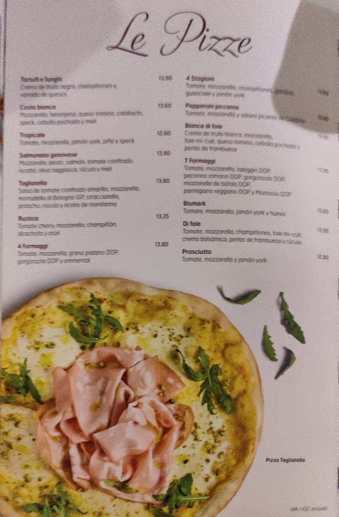 Restaurant La Tagliatella | Reus — Carta