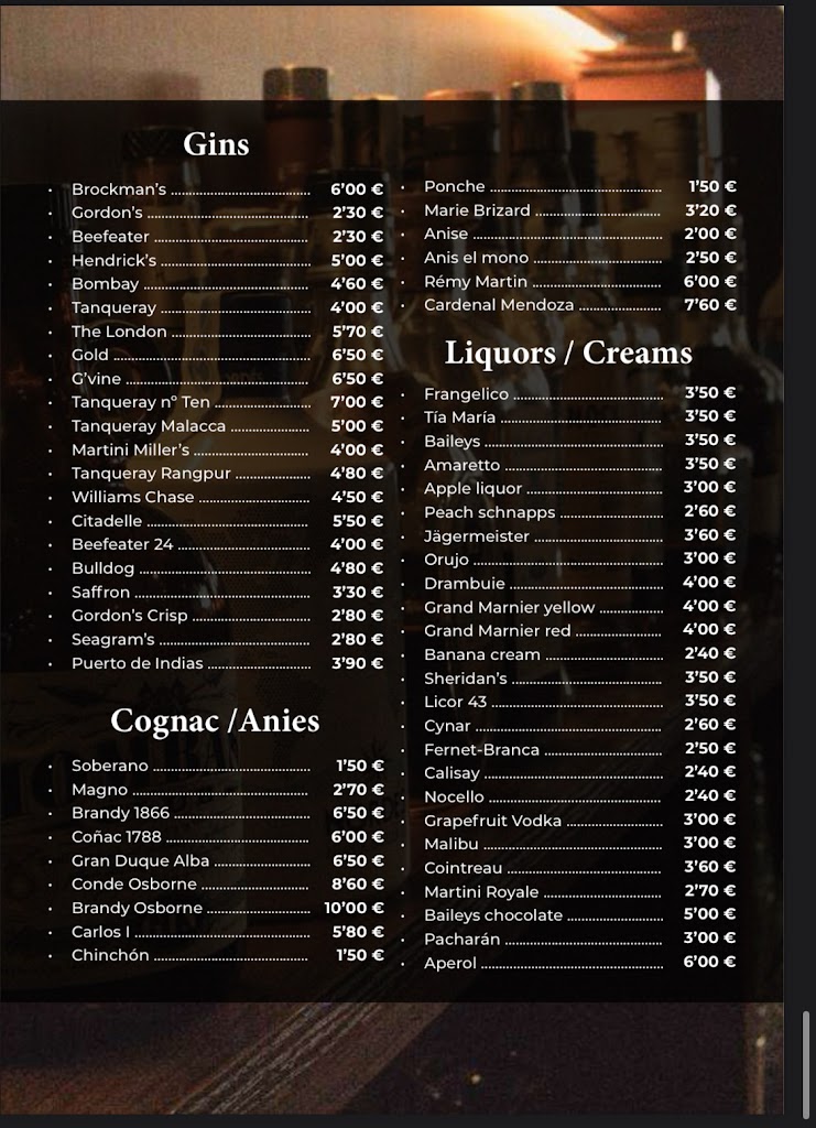 Restaurante Carrera — Carta