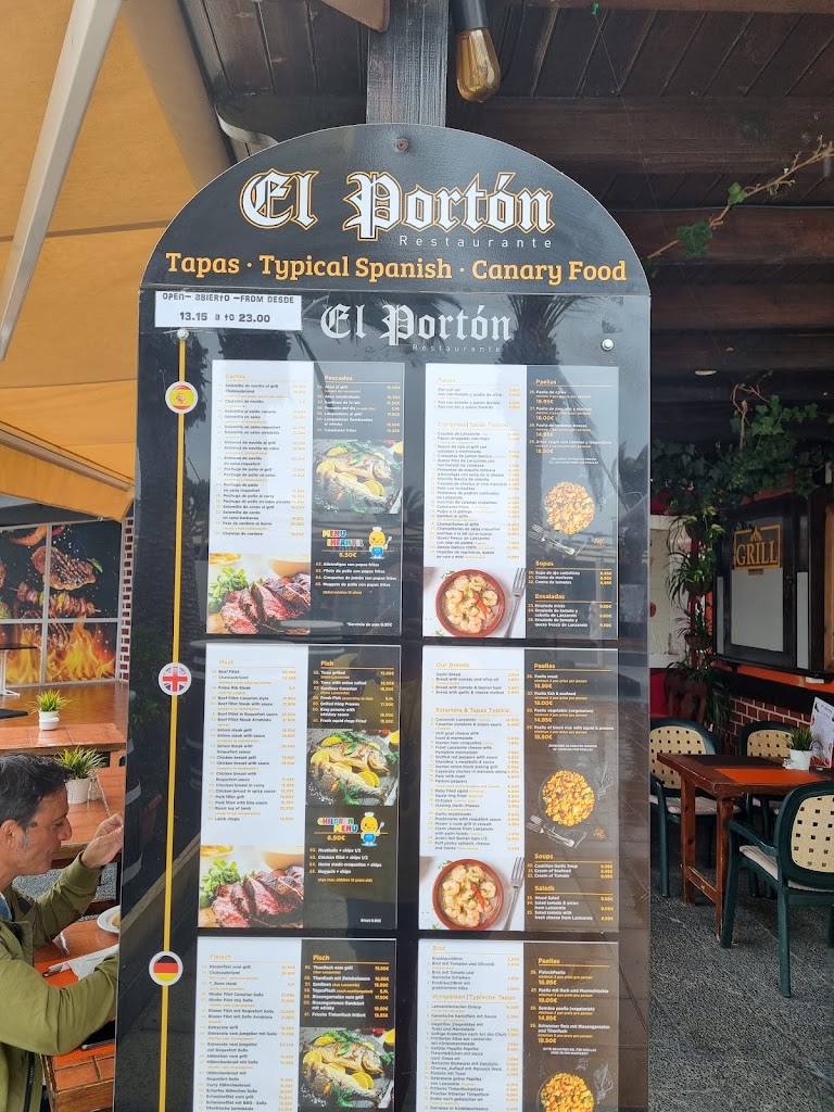 Restaurante Meson El porton — Carta